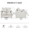 Swivel Modern Swivel Accent Chair Single Seater 360° Rotating For Living Room, Bedroom - Ivory White Swivel Modern Swivel Accent Chair Single Seater 360° Rotating For Living Room, Bedroom - Ivory White