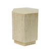 Hexagonal Archaistic Side Table High Quality Magnesium Oxide - Antique Brown