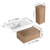 Modern Wall Mounted Bathroom Vanity With Resin Sink And Side Cabinet, Soft Close Drawer, Imitative - Imitative Oak Modern Wall Mounted Bathroom Vanity With Resin Sink And Side Cabinet, Soft Close Drawer, Imitative - Imitative Oak