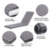 2 Pieces Set Outdoor Lounge Chair Cushion Replacement Patio Furniture Seat Cushion Chaise Lounge Cushion - Antique Gray / White