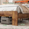 Wood Platform Bed Frame With Storage LED Light Headboard & USB Wood Platform Bed Frame With Storage LED Light Headboard & USB