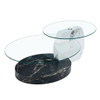 Contemporary Artistic Double Layer Coffee Table,Tempered Glass Top Contemporary Artistic Double Layer Coffee Table,Tempered Glass Top