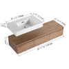 Modern Wall Mounted Bathroom Vanity With Resin Sink And Soft Close Drawer Modern Wall Mounted Bathroom Vanity With Resin Sink And Soft Close Drawer