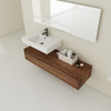 Modern Wall Mounted Bathroom Vanity With Resin Sink And Soft Close Drawer Modern Wall Mounted Bathroom Vanity With Resin Sink And Soft Close Drawer