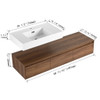 Modern Wall Mounted Bathroom Vanity With Resin Sink And Soft Close Drawer Modern Wall Mounted Bathroom Vanity With Resin Sink And Soft Close Drawer