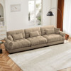 Modern Velvet Sofa With Bolstered Armrests And Pillows Modern Velvet Sofa With Bolstered Armrests And Pillows