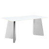 Modern Marble Patterned Dining Table With Stainless Steel Butterfly Legs