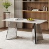 Modern Marble Patterned Dining Table With Stainless Steel Butterfly Legs