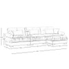 Super Comfort Oversized Modular Sectional Sofa With Movable Ottoman