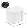 Cozy Boucle Storage Ottoman, Stylish Comfort With Hidden Storage