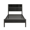 Modern Metal Platform Bed Frame With Storage Headboard And Charging Station