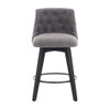Swivel Bar Stools & Button Tufted Back (Set of 2) Swivel Bar Stools & Button Tufted Back (Set of 2)