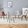 Modern Minimalist Dining Chair Set, Extended Seat Cushion