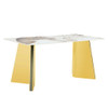 Pandora - Patterned Sintered Stone Dining Table With Stainless Steel Butterfly Legs