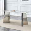 Pandora - Patterned Sintered Stone Dining Table With Stainless Steel Butterfly Legs