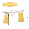 Pandora - Patterned Sintered Stone Dining Table With Stainless Steel Butterfly Legs