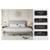 Mid Century Modern Platform Bed With Upholstered Headboard
