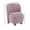Modern Low Back Accent Upholstered Armless Living Room Chairs, Round Feet