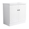 Contemporary Freestanding Bathroom Vanity With Resin Sink & Soft-Close Cabinet Doors Contemporary Freestanding Bathroom Vanity With Resin Sink & Soft-Close Cabinet Doors