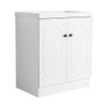 Contemporary Freestanding Bathroom Vanity With Resin Sink & Soft-Close Cabinet Doors Contemporary Freestanding Bathroom Vanity With Resin Sink & Soft-Close Cabinet Doors