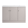 Contemporary Freestanding Bathroom Vanity With Resin Sink & Soft-Close Cabinet Doors Contemporary Freestanding Bathroom Vanity With Resin Sink & Soft-Close Cabinet Doors