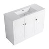 Contemporary Freestanding Bathroom Vanity With Resin Sink & Soft-Close Cabinet Doors Contemporary Freestanding Bathroom Vanity With Resin Sink & Soft-Close Cabinet Doors