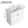 Contemporary Freestanding Bathroom Vanity With Resin Sink & Soft-Close Cabinet Doors Contemporary Freestanding Bathroom Vanity With Resin Sink & Soft-Close Cabinet Doors