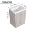 Contemporary Freestanding Bathroom Vanity With Resin Sink & Soft-Close Cabinet Doors Contemporary Freestanding Bathroom Vanity With Resin Sink & Soft-Close Cabinet Doors