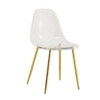 Modern Transparent Ergonomic Dining Chair With Metal Legs And Comfortable Design