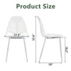 Modern Transparent Ergonomic Dining Chair With Metal Legs And Comfortable Design