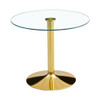 Modern Minimalist Round Dining Table With Glass Top Modern Minimalist Round Dining Table With Glass Top