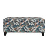 Charming Floral Storage Ottoman With Upholstered Fabric