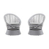 Modern Swivel Wicker Lounge Chair With Round Design