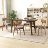 5 Piece Mid - Century Dining Set Upholstered Dining Chairs