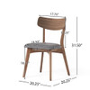 5 Piece Mid - Century Dining Set Upholstered Dining Chairs
