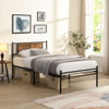 Modern Metal Bedframe With Headboard, Durable Steel Structure