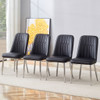Modern Dining Chairs With Sleek Backrest And Metal Legs