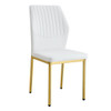 Luxury Simple Chair With Metal Gold Leg