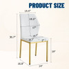 Luxury Simple Chair With Metal Gold Leg