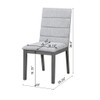 Tufted Upholstery Modern Dining Chairs (Set of 2) Sleek Comfort With Rubber Wood Frame - Gray / Oak