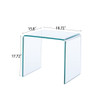 Tempered Bent Glass Sidetable, Transparent End Table, Sofa Table, Premium Glass, Multi Purpose Design - Transparent Tempered Bent Glass Sidetable, Transparent End Table, Sofa Table, Premium Glass, Multi Purpose Design - Transparent