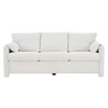 Modern 3 Seater Sofa Chenille Couch Plush Triple Seater Sofa With High Density Foam Cushions, Deep Seat Living Room Couch For Family Room, Apartment & Home Theater - Ivory White