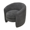 Affinity Modern Curved Back Upholstered Accent Chair With Soft Cozy Boucle Fabric - Dark Gray