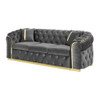 Button Tufted Couch With 2 Pillows, 3 Seater Luxury Chesterfield Sofa Button Tufted Couch With 2 Pillows, 3 Seater Luxury Chesterfield Sofa