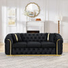 Button Tufted Couch With 2 Pillows, 3 Seater Luxury Chesterfield Sofa Button Tufted Couch With 2 Pillows, 3 Seater Luxury Chesterfield Sofa