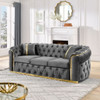 Button Tufted Couch With 2 Pillows, 3 Seater Luxury Chesterfield Sofa Button Tufted Couch With 2 Pillows, 3 Seater Luxury Chesterfield Sofa