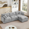 Contemporary Modular Sectional Sofa Set With Movable Ottoman