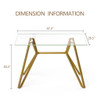 Modern Glass Dining Table With Metal Legs