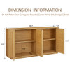 Contemporary Wave Shaped TV Stand With Rattan Doors