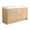 Freestanding Bathroom Vanity With Resin Sink, Soft-Closing Doors And Drawers Freestanding Bathroom Vanity With Resin Sink, Soft-Closing Doors And Drawers